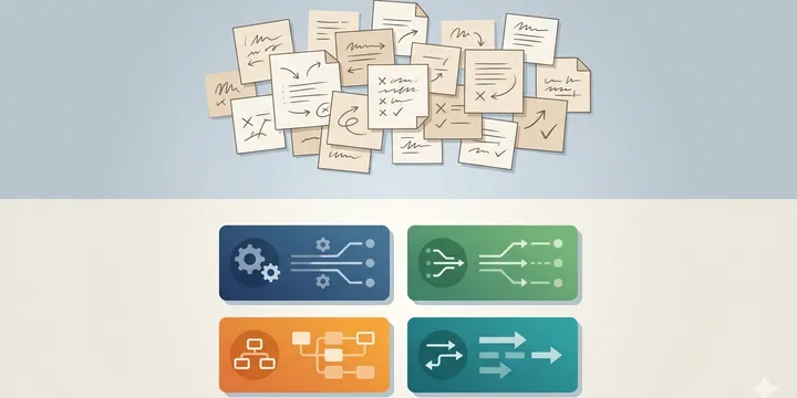 Editorial hero image for the core concept of this post. How to accumulate review results into rules for the next post